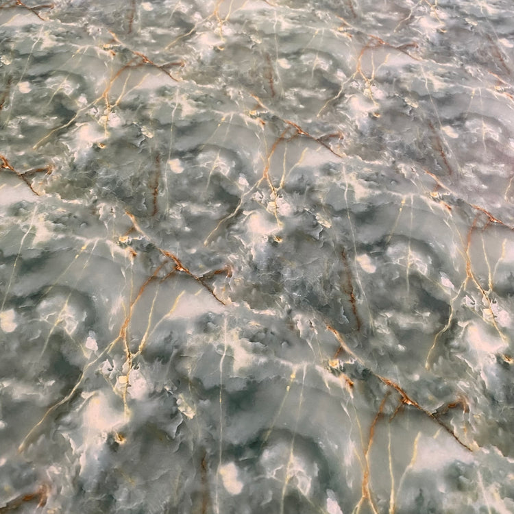 PVC - Gold Leaf Marble Print - Aquamarine