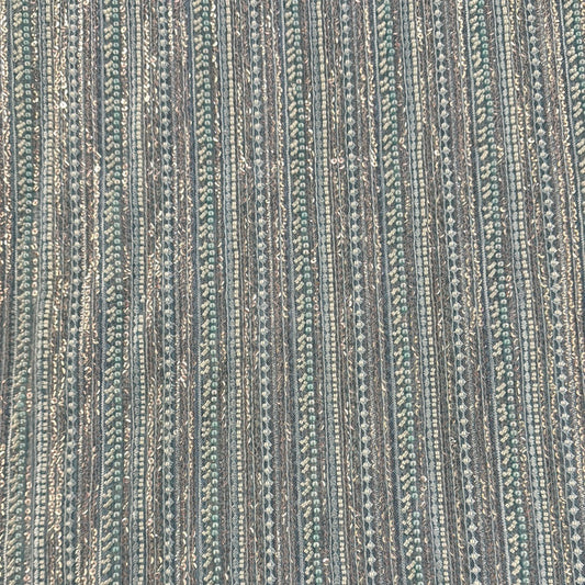 Embellished Stripe Net - Light Blue