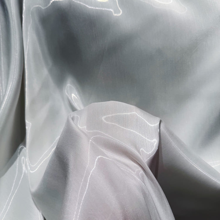 Fabric Lab Exclusive - Satin Backed Liquid Shimmer - White