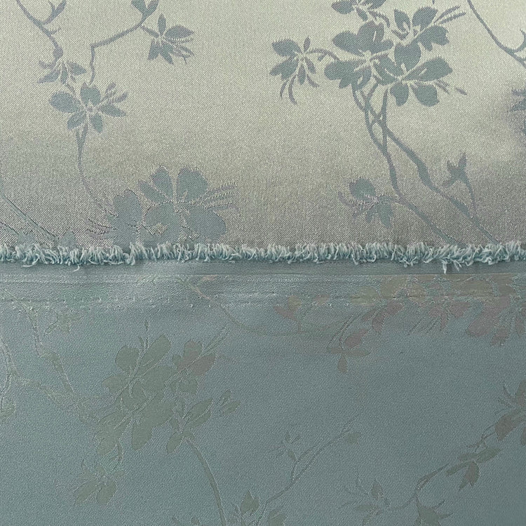 Satin Orchid Damask - Pale Turquoise