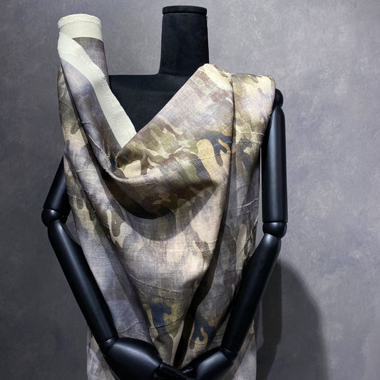 Vintage Fade Camo Denim Jacquard - Dark Khaki / Grey / Ivory