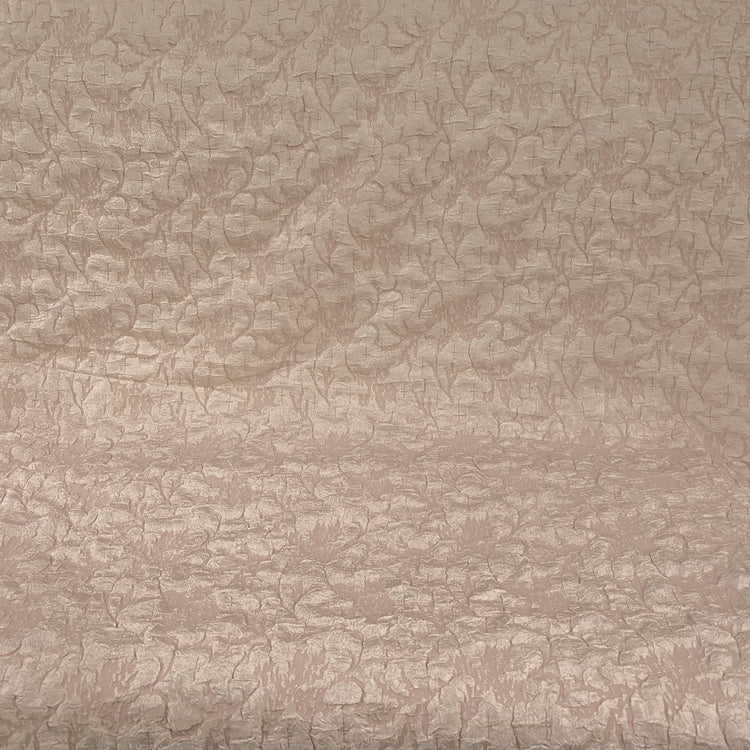 Crinkle Textured Cloqué - Tan Brown