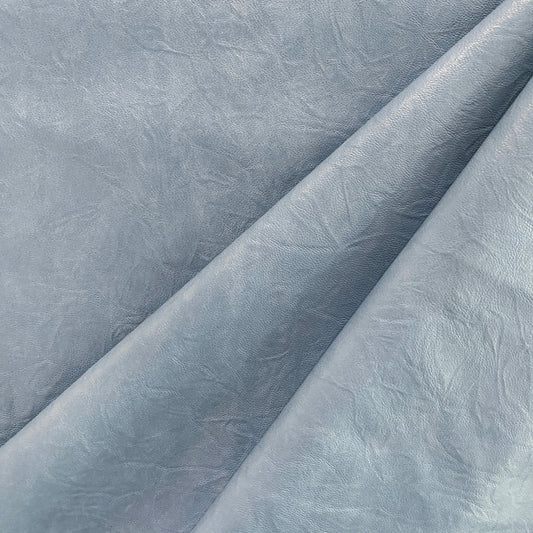 Wrinkle Grain Faux Leather - Sky Blue