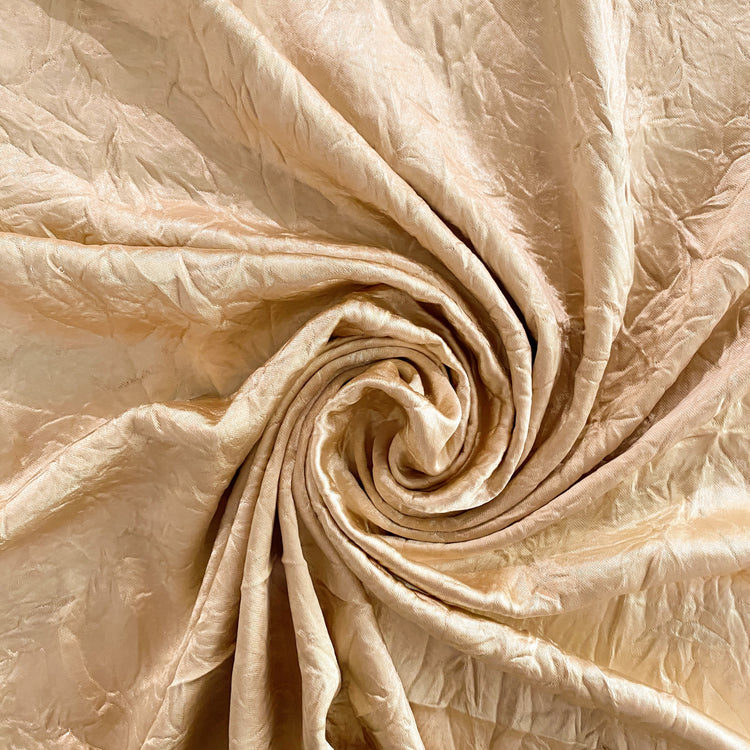 Creased Stretch Satin - Moccasin