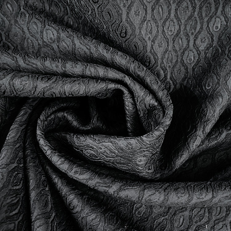Raised Geometric Jacquard - Black