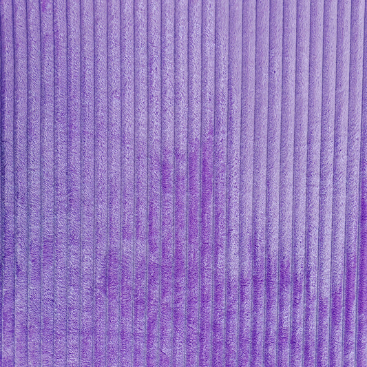 Pelted Striped Faux Fur - Short Pile -  Plum Purple