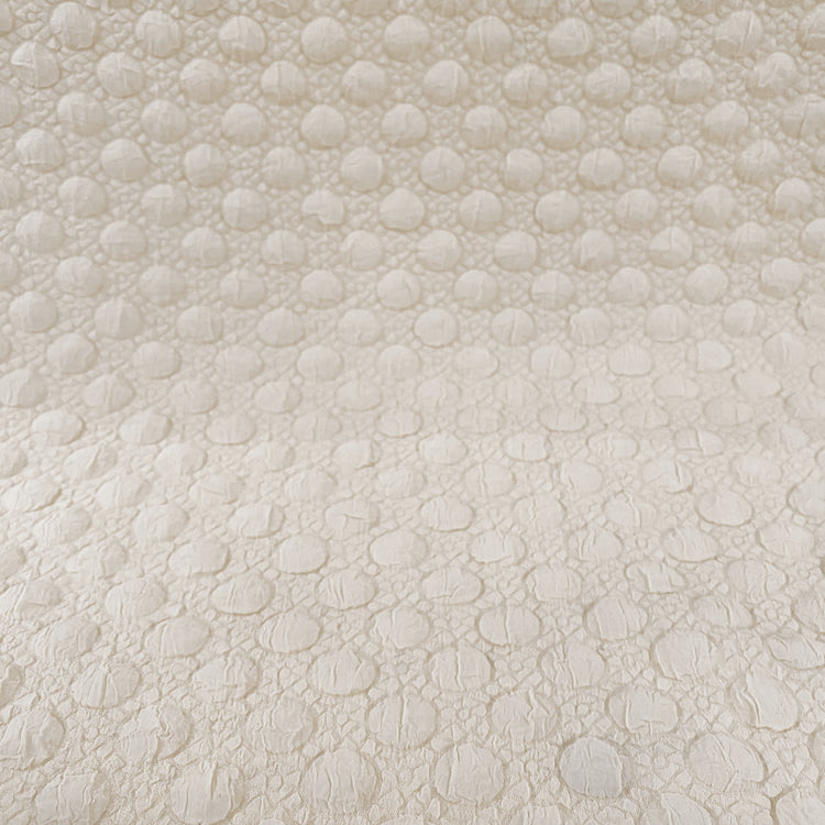 Mosaic Polka Dot Bubble Cloqué - White