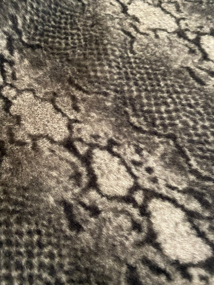 Reptile Print Faux Fur - Grey