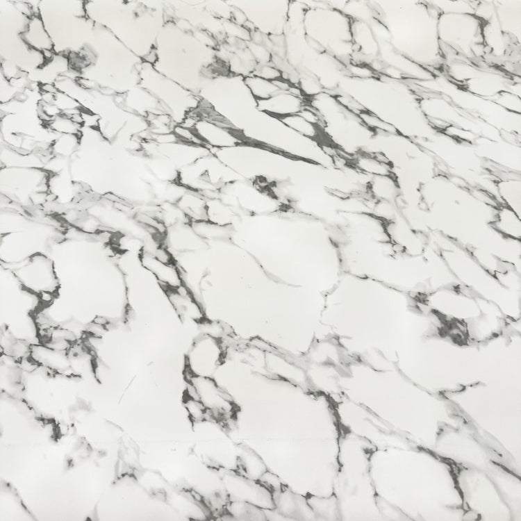 PVC - Marble Vein Printed - White/Smoke Grey