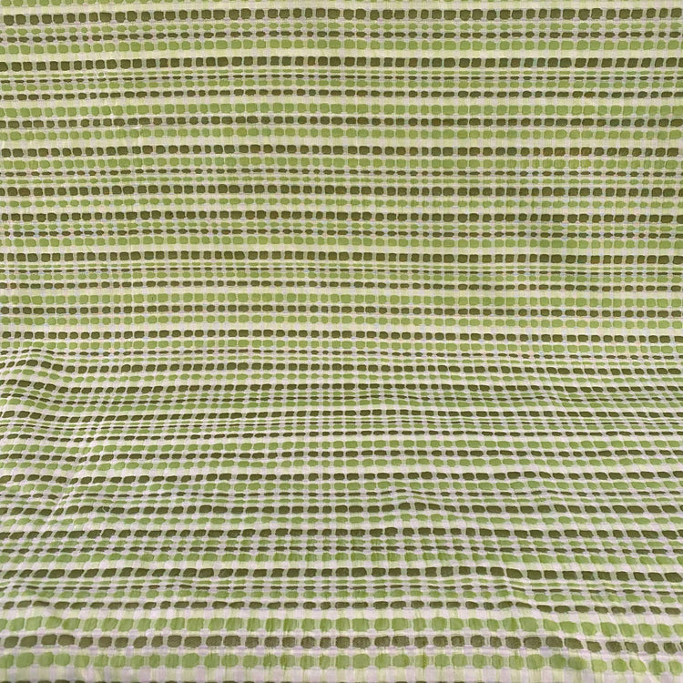 Organic Check Cotton/Poly - Olive/Pale Green