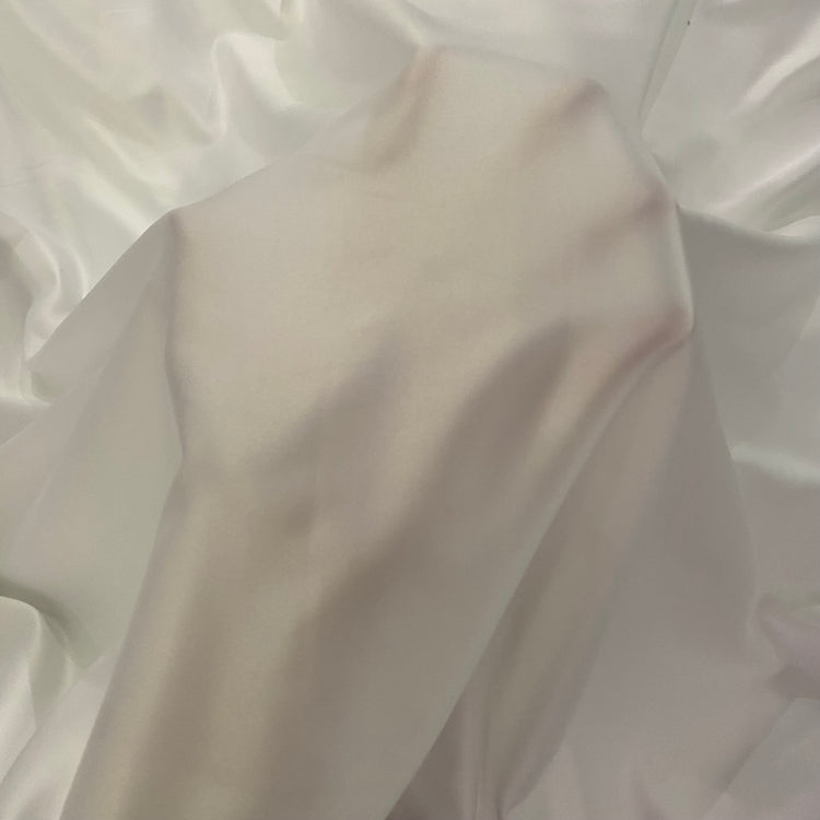 Satin Recycled Polyester - White