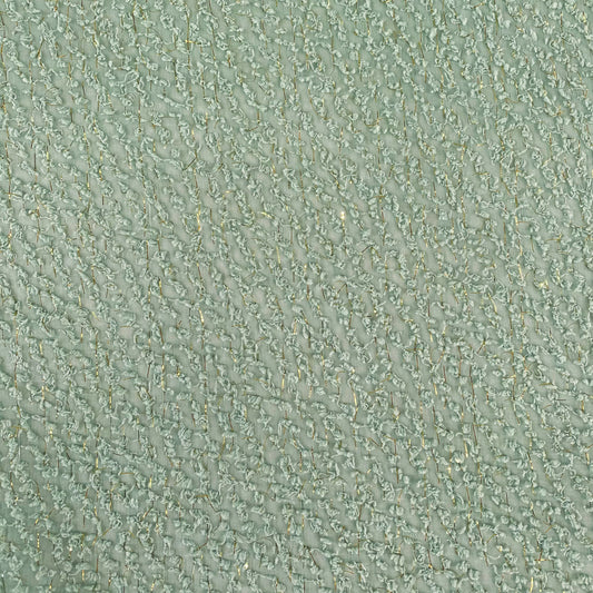 Cut Pile Chiffon - Pale Green/Metallic