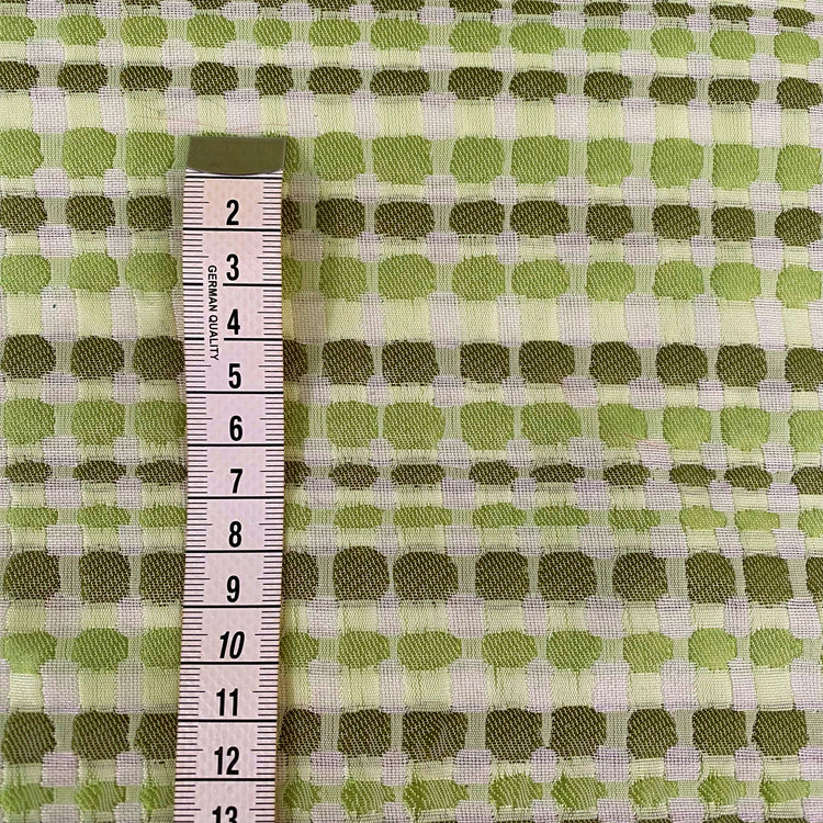 Organic Check Cotton/Poly - Olive/Pale Green