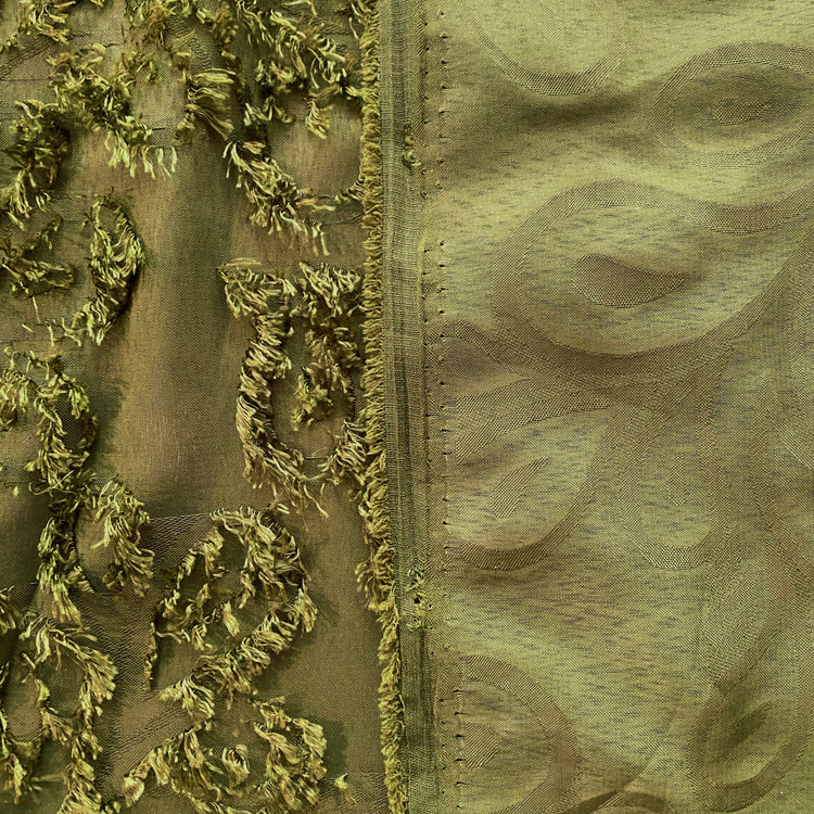 Cut-Pile Damask - Olive Drab