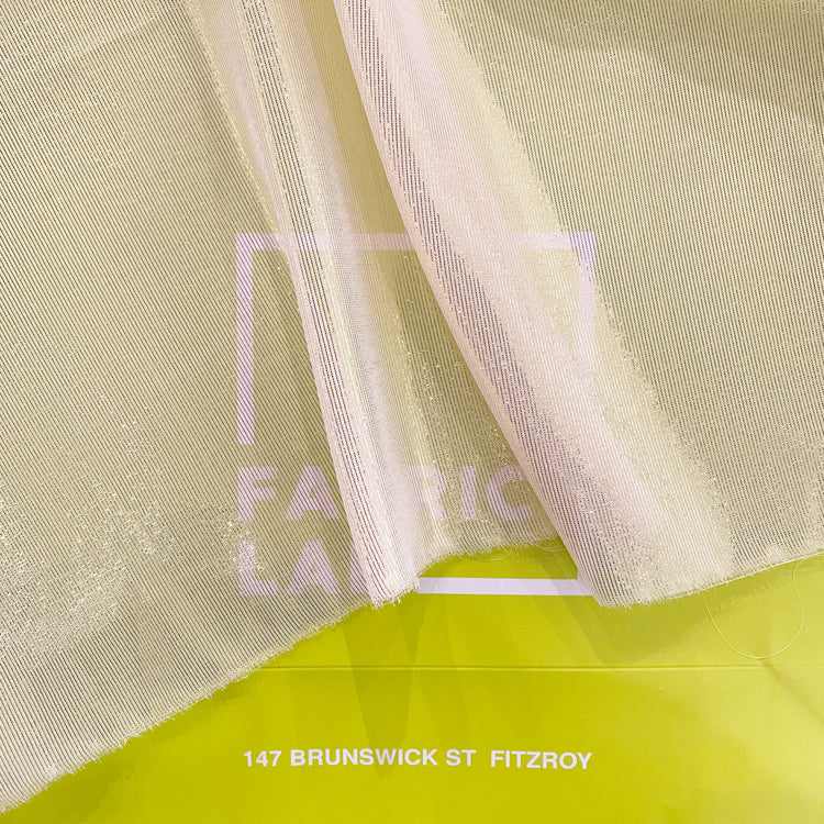 Silk Lurex Chiffon - White / Gold