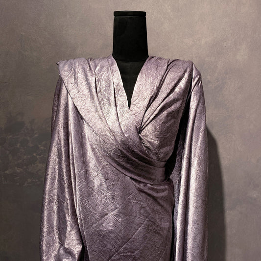 Marble Crushed Satin - Lavender Grey