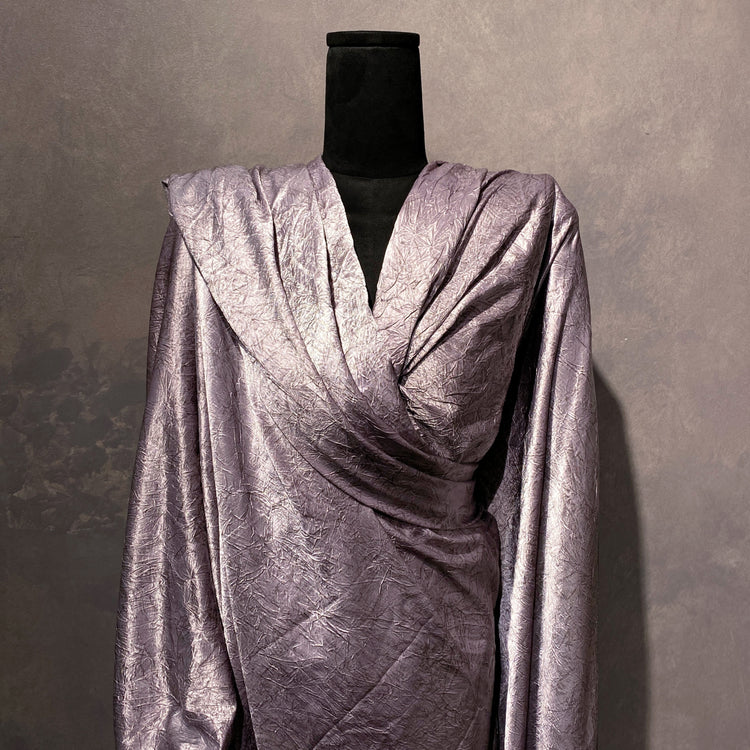 Marble Crushed Satin - Lavender Grey