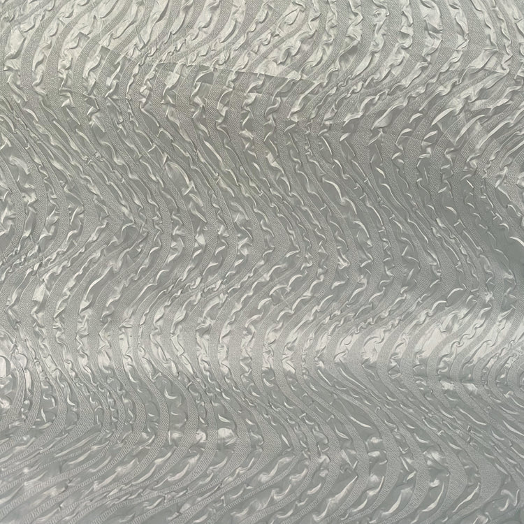 Wave Embossed Satin Plisse - Silver