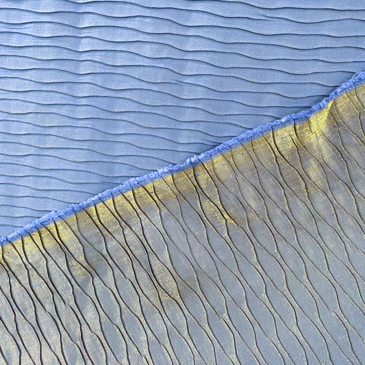 Shot Wave Twill - Blue/Gold
