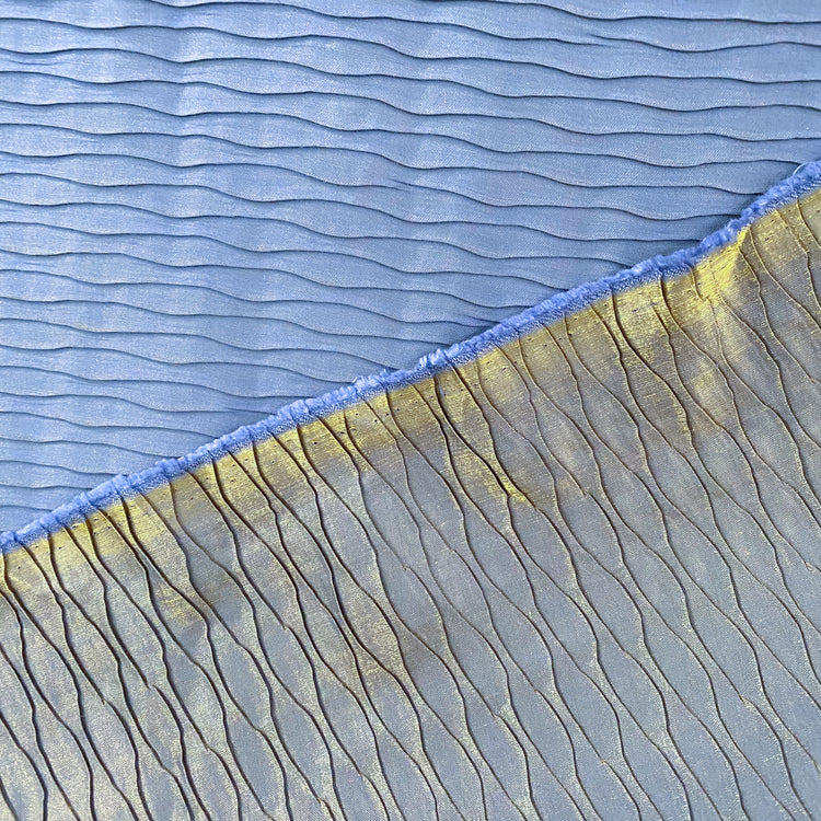 Shot Wave Twill - Blue/Gold