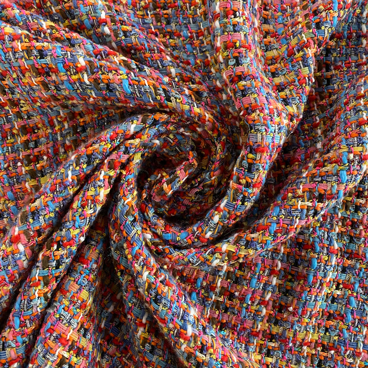 Fancy Yarn Woven Tweed - Pink/Red