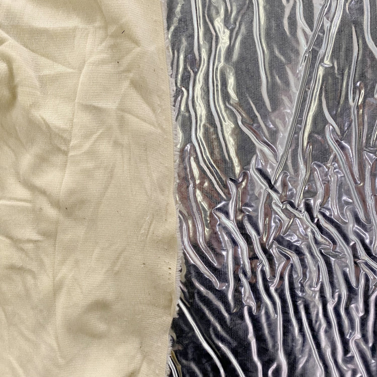 Matte Metallic Vinyl Bonded Wadding - Silver