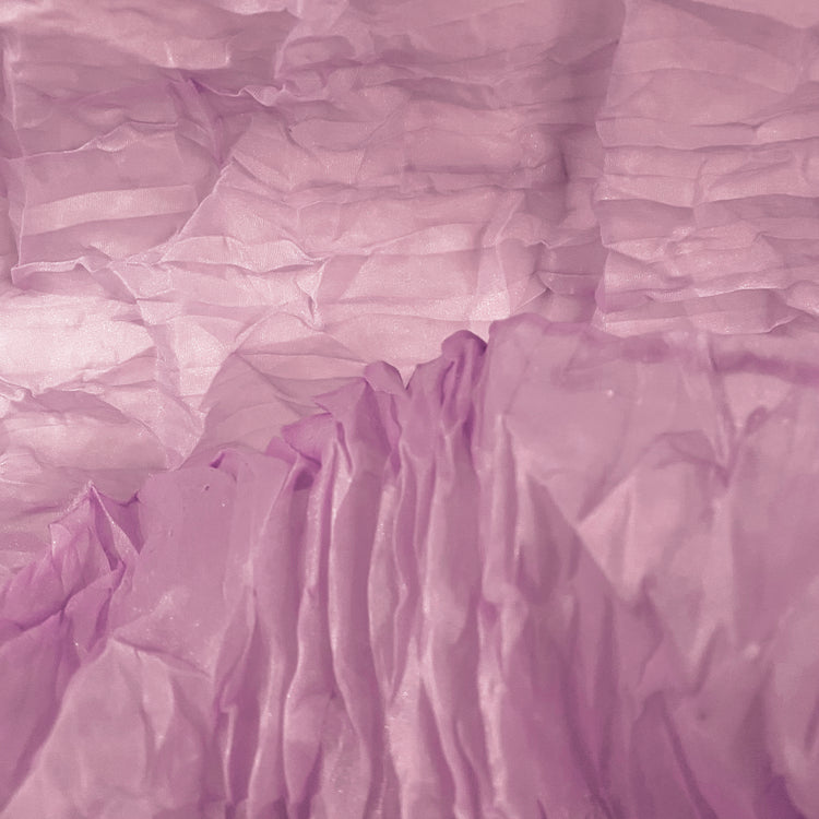Semi-sheer Plisse Organza - Pale Violet