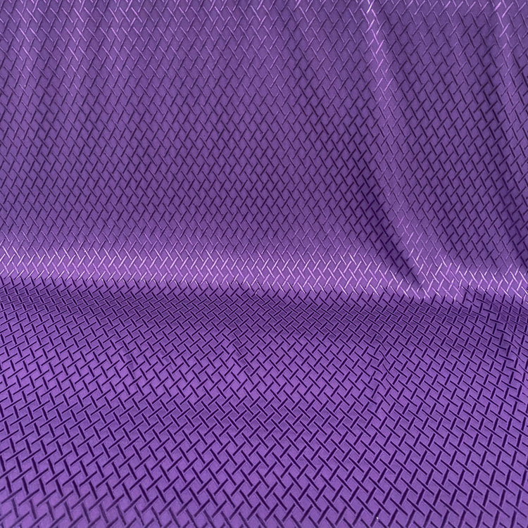 Diamond Hatch Poly/Spandex Damask - Purple