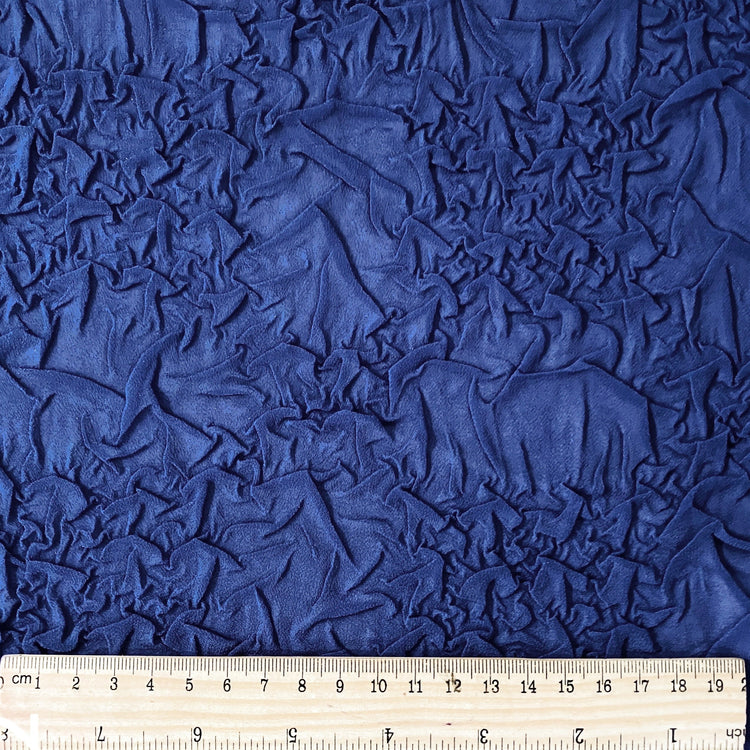 Bonded Crush Creased Chiffon - Royal Blue
