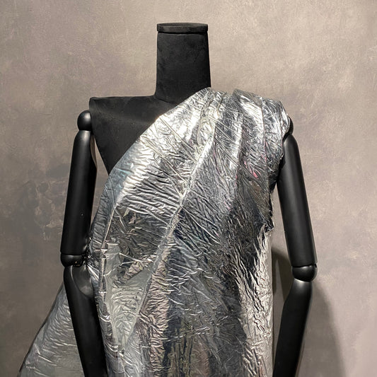 Matte Metallic Vinyl Bonded Wadding - Silver