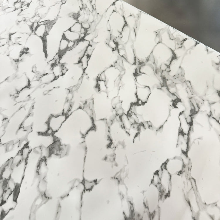 PVC - Marble Vein Printed - White/Smoke Grey