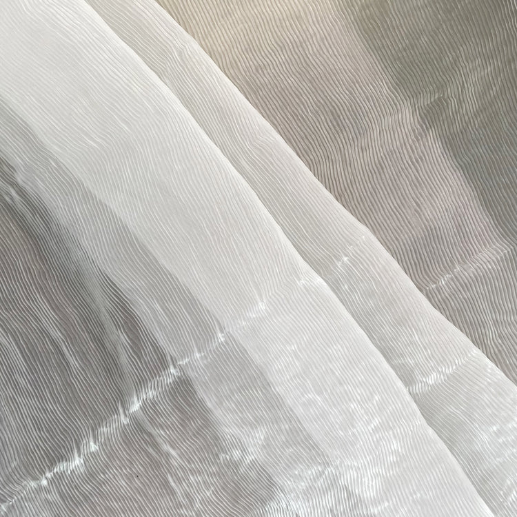 Organza Plisse - Crystal White