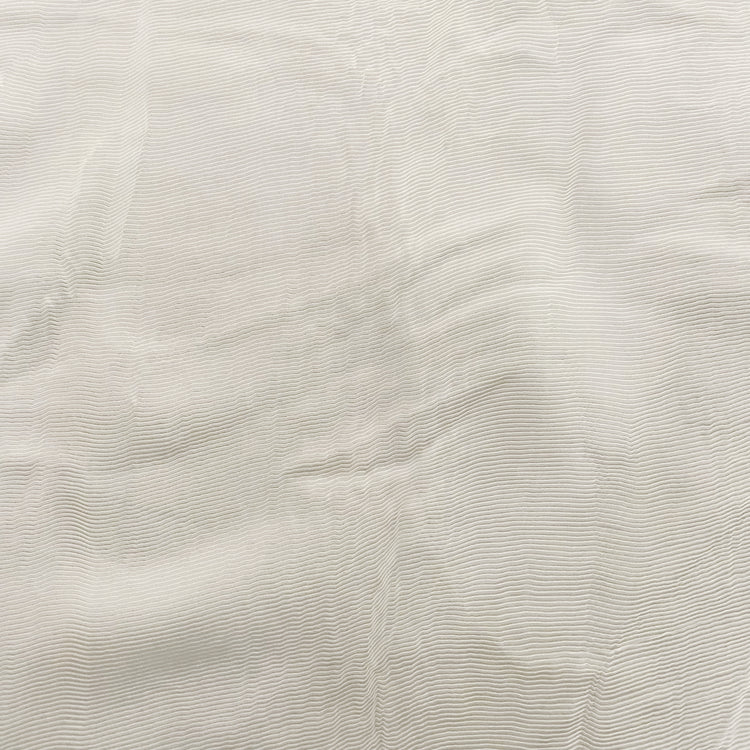 Soft Crumpled Bonded Plisse Organza - White