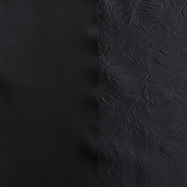 Creased Taffeta Bonded Ponte - Black