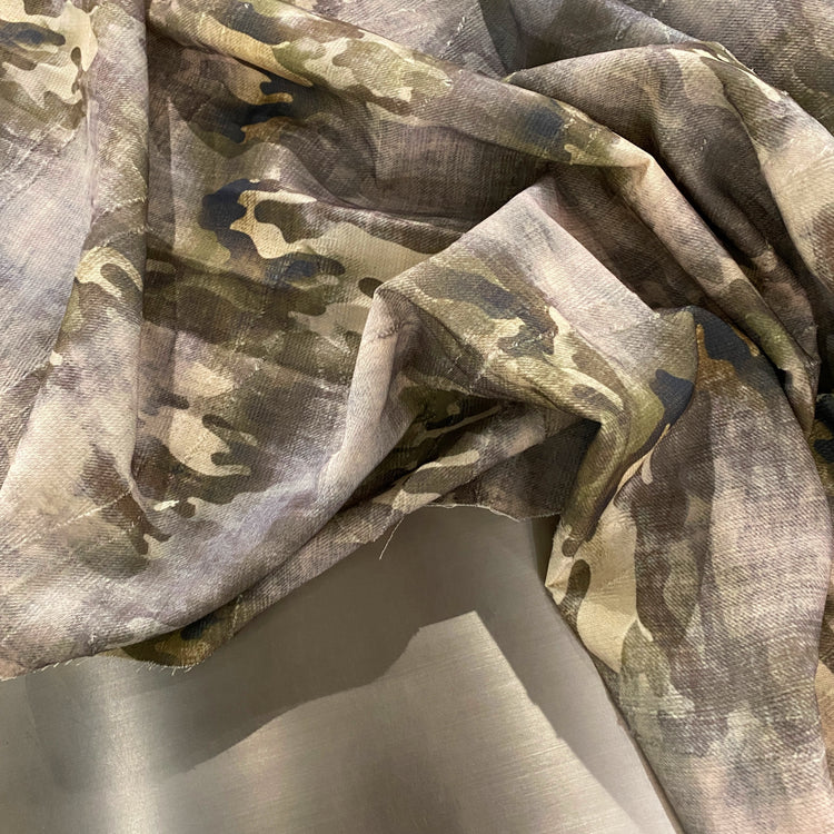 Vintage Fade Camo Denim Jacquard - Dark Khaki / Grey / Ivory
