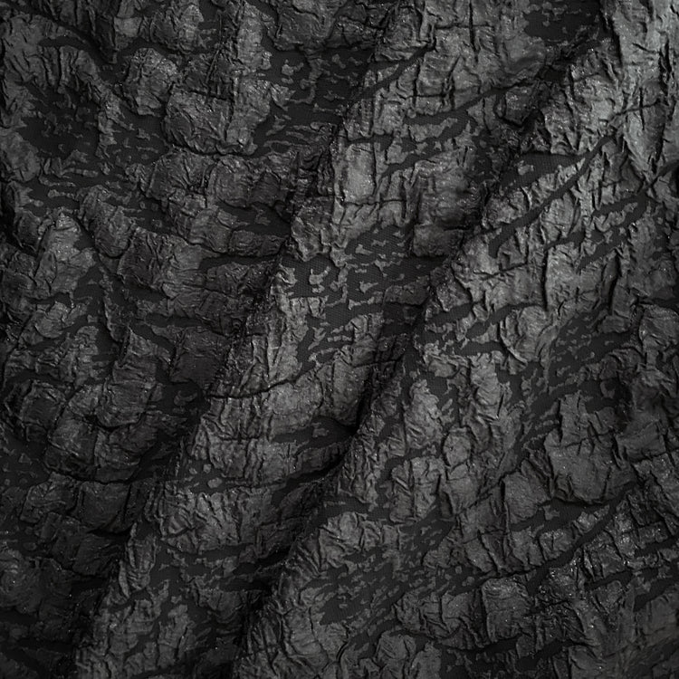 Crinkle Textured Cloqué - Black