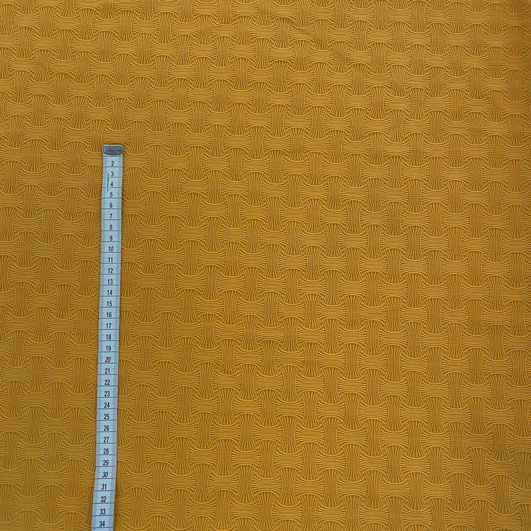 Basket Weave Look Stretch - Yellow