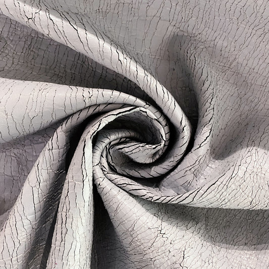 Cracked Paint Bonded Jersey - Pale Powder Blue