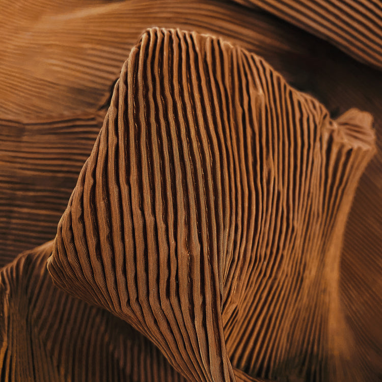 Accordion-Pleated Taffeta - Rust