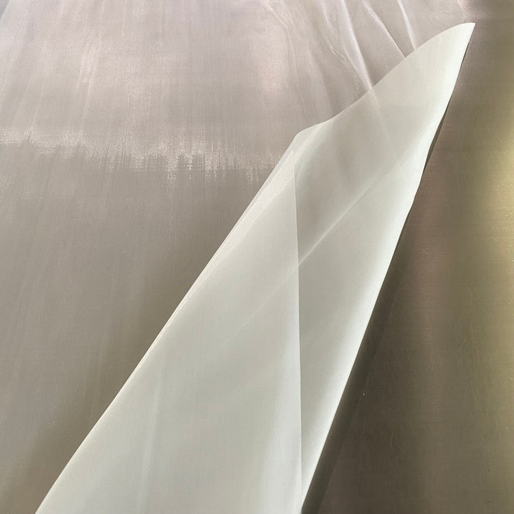 Shimmer Poly/Nylon Organdy (Light Weight Crinoline) - White