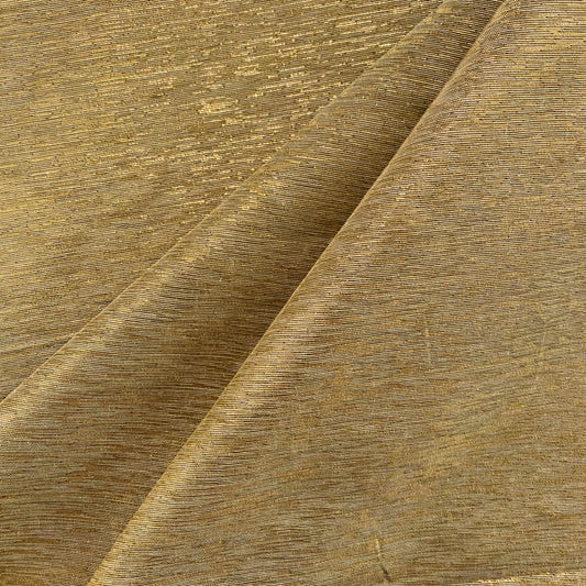 Metallic Dupion - Dark Khaki / Gold