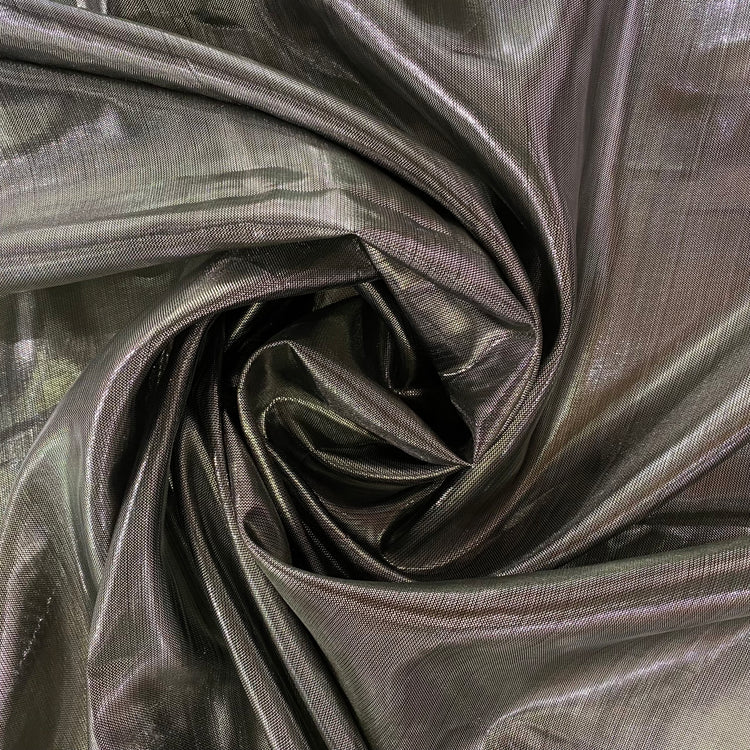 Shot Silk Lurex Lamé - Silver / Black