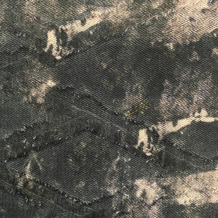 Ink Blot Camo Denim Jacquard - Dark Sea Green / Ivory