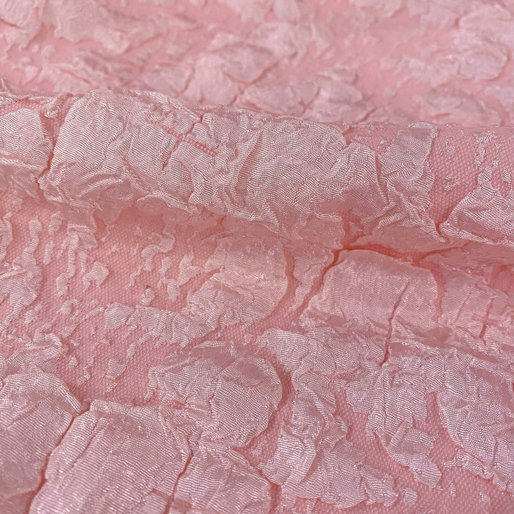Crinkle Textured Cloqué - Pink