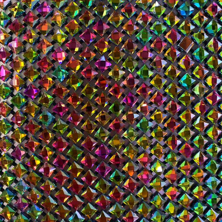 Crystal Glass Mesh - Iridescent / Black