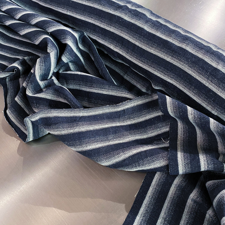 Gradient Stripe Denim - Indigo / White