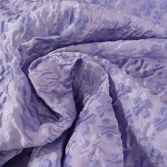 Four Leaf Clover Poly/Nylon Jacquard- Purple