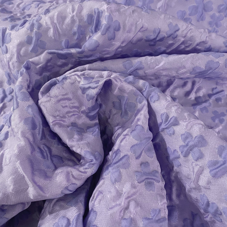 Four Leaf Clover Poly/Nylon Jacquard- Purple