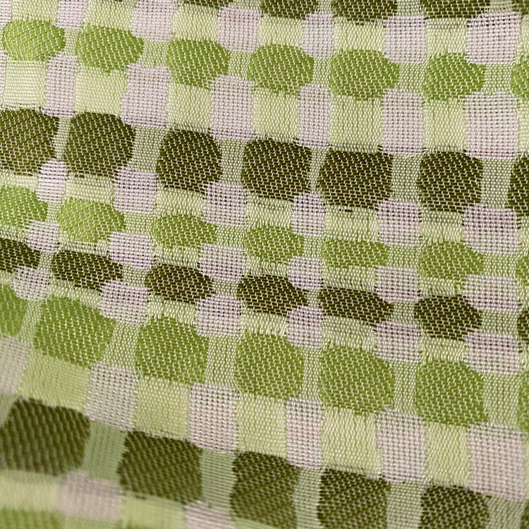 Organic Check Cotton/Poly - Olive/Pale Green