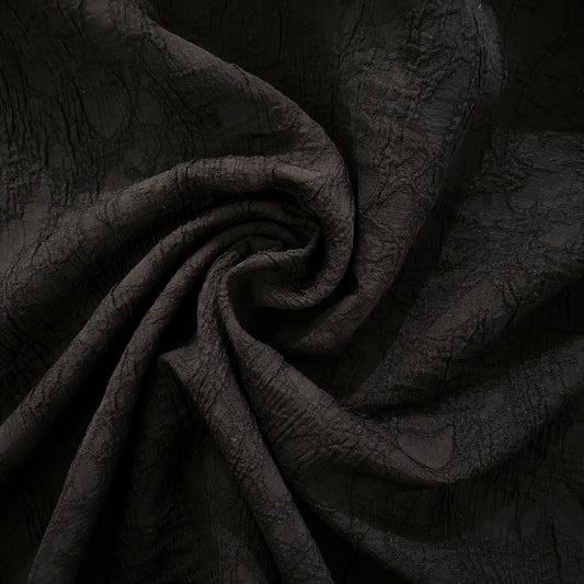 Abstract Mottled Cloqué - Black